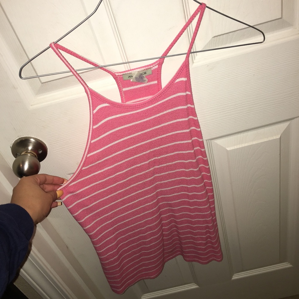 pink halter tank top